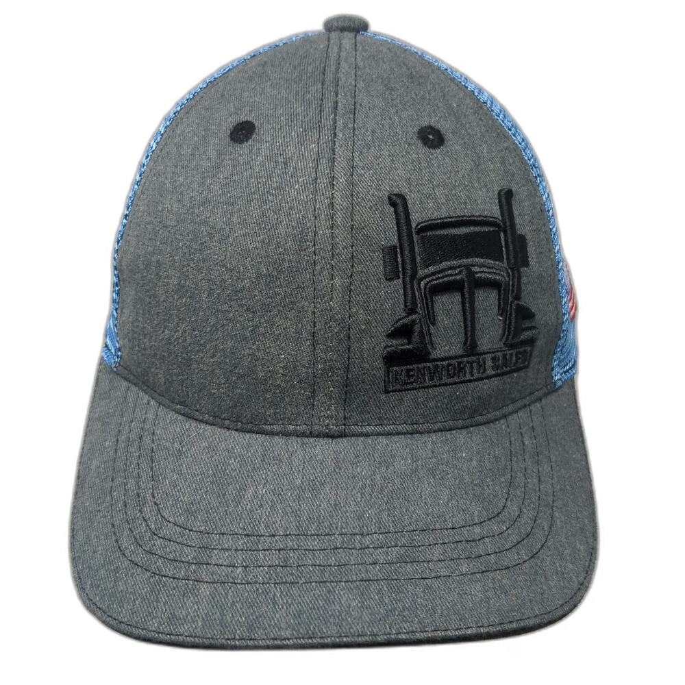 360 Apparel Kenworth Sales Baseball Cap Gray Blue One Size Semi Truck Mesh Hat